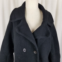 VTG The May Company Double Breasted Santana Knit Sweater Coat Coatigan Womens L