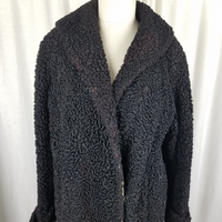 Vintage Schlosberg Persian Lambswool MCM Peacoat Coat Womens L Distressed Cutter