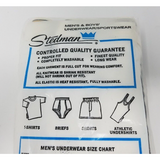 3 Pack Vintage Stedman Mens Briefs Ringer Underwear White 36 High Waisted 70s