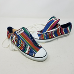 Vintage Converse Chuck Taylor Low Striped Colorful Shoes Sneakers Mens 9.5 USA