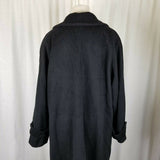 Vintage Jones New York Long Maxi Pure Wool Stroller Coat Peacoat Womens L Black
