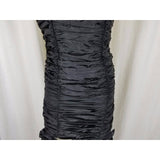 Vintage Gunne Sax Jessica McClintock Black Lace Ruched Wiggle Dress Women 5 Goth