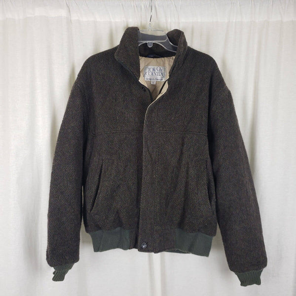 Vintage Town & Country Gordon & Ferguson Mottled Tweed Wool Bomber Jacket Mens L