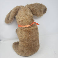 Vintage Brown Bunny Rabbit Stuffed Animal Plush 17 in Felt Mouth PomPom Nose