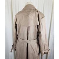 Vintage London Fog Maincoats Double Breasted Cape Top Trench Coat Womens 16P