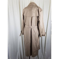 Vintage London Fog Maincoats Double Breasted Cape Top Trench Coat Womens 16P