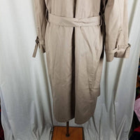 Vintage London Fog Maincoats Double Breasted Cape Top Trench Coat Womens 16P