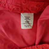 J Crew The Pencil Skirt Short Floral Eyelet Lace Womens 10 Circles Cotton Pink