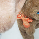 Vintage Brown Bunny Rabbit Stuffed Animal Plush 17 in Felt Mouth PomPom Nose