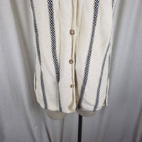 Vintage Cape Isle Knitters Vertical Striped Long Knit Sweater Vest Womens S 2199