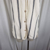 Vintage Cape Isle Knitters Vertical Striped Long Knit Sweater Vest Womens S 2199