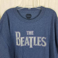 The Beatles 2012 Apple Corps TShirt Mens size XL Spellout Logo Blue 50/50