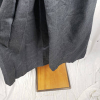 Vintage Laura Ashley Pure Wool Pleated Aline Twirl Skirt Womens 8 Charcoal Grey