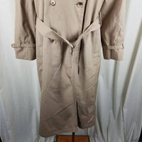 Vintage London Fog Maincoats Double Breasted Cape Top Trench Coat Womens 16P