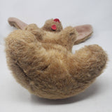 Vintage Brown Bunny Rabbit Stuffed Animal Plush 17 in Felt Mouth PomPom Nose