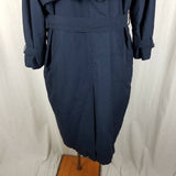 Misty Harbor Cape Top All Weather Cotton Belted Tie Sash Trench Coat Womens 16P