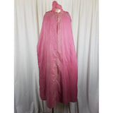 Vintage Mod MCM Pink Coated Metallic Sheen Rain Trench Coat Womens L XL 60s 70s