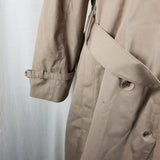 Vintage London Fog Maincoats Double Breasted Cape Top Trench Coat Womens 16P