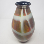 Alexander Kalifano Vase Home Decor 12" Brown Abstract Geometric Art Glass