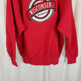 Vintage Wisconsin Badgers Crewneck Sweatshirt Mens L NCAA 90s Midwest Embroidery