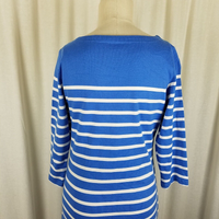 LL Bean Striped Jersey Knit Sailor Stripes Shirt Dress Summer T-Shirt Womens S