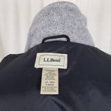 LL Bean Polartec Fleece Double Breasted Peacoat Jacket Short Coat Womens L Gray