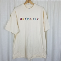 Vintage Budweiser King of Beers Embroidered Rainbow Pride TShirt Mens XL 90s USA