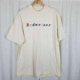 Vintage Budweiser King of Beers Embroidered Rainbow Pride TShirt Mens XL 90s USA