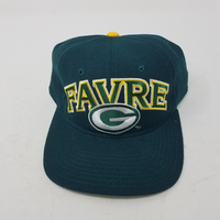 Vintage 90s Brett Favre 4 Green Bay Packers NFL Wool Snapback Hat Cap Mens OS